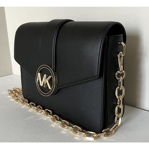 New Michael Kors Carmen Medium Convertible Shoulder Bag Black - Picture 4 of 7